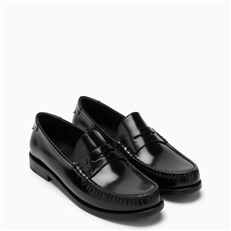 yves saint laurent mocassin|Yves Saint Laurent Mocassins Cuir Noir ref.55130 .